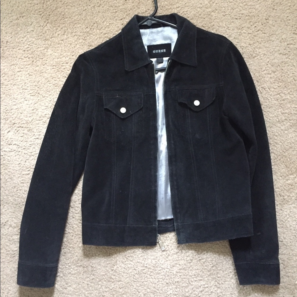 Guess Genuine leather jacket womens small